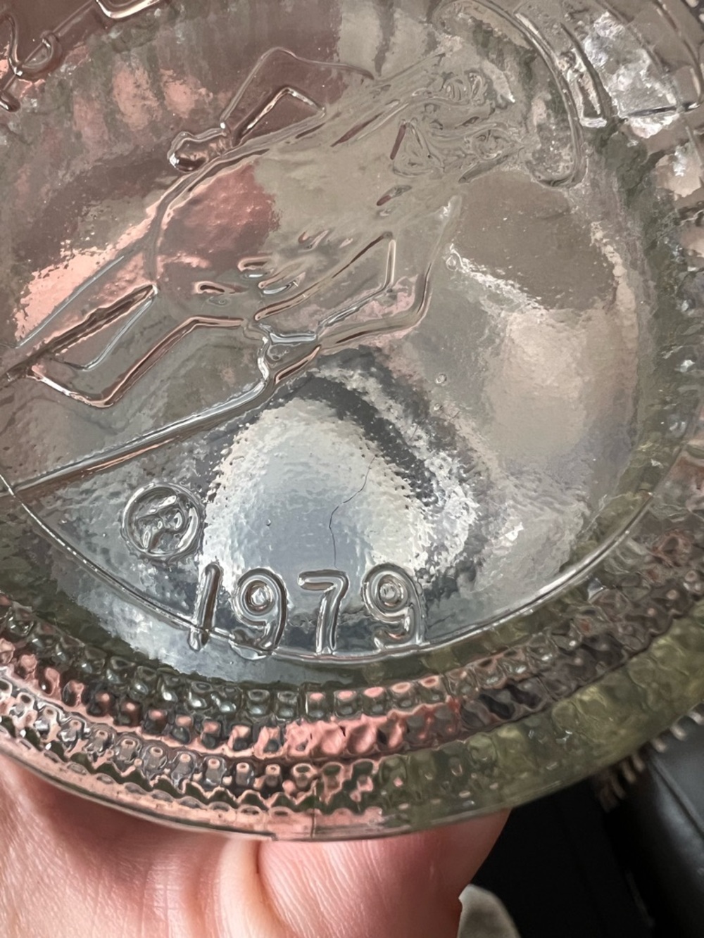 1979 Mr. Peanut Clear Glass Jar with Lid - Ribbed Detail - Picture 3 of 5